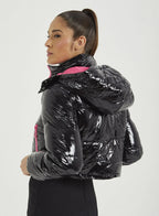 Puffer Jacket Vinyl Sport Style Hooded - WaveFit