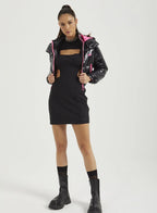 Puffer Jacket Vinyl Sport Style Hooded - WaveFit