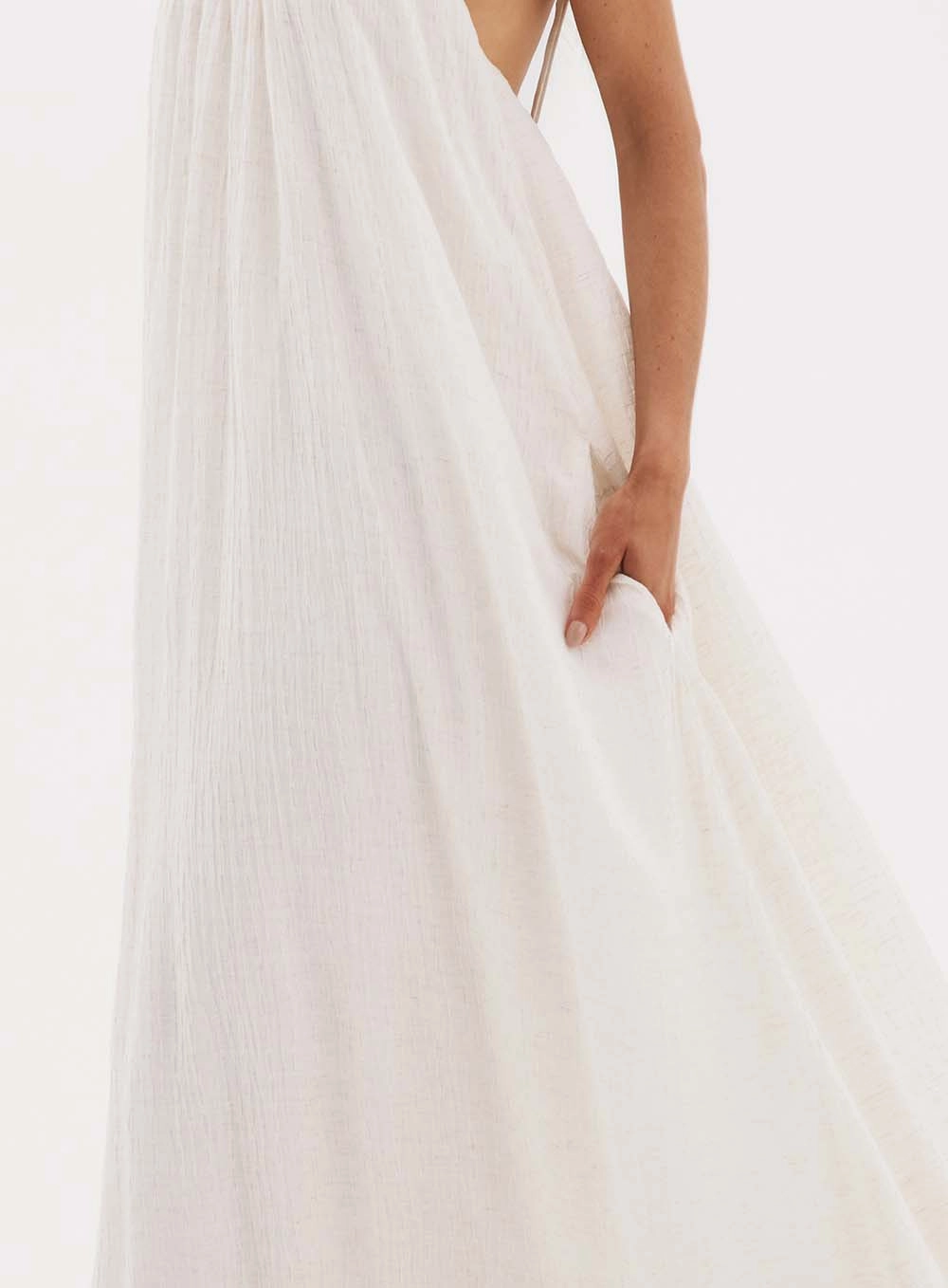 Sandra - Long, Flowy Linen Dress