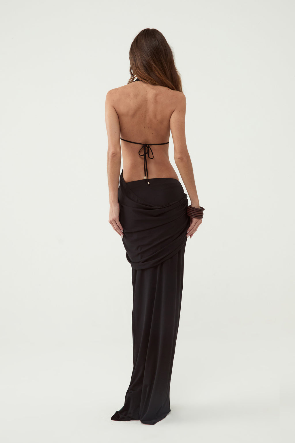 Nala Asymmetric Maxi Dress with Cut-Out Details - WaveFit