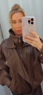 Bomber Jacket in Lambskin - WaveFit