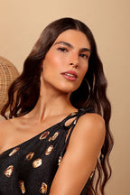 One-Shoulder Funnel Swimsuit - Karla Vivian - WaveFit