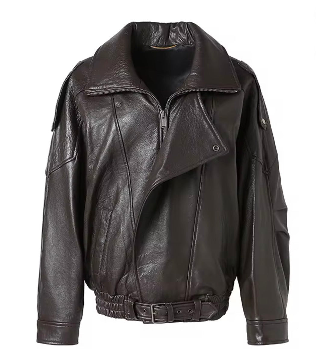 Bomber Jacket in Lambskin