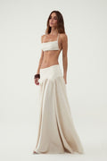 Linen Top & Maxi Skirt Set