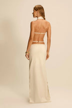 Amber Off-White Maxi Dress - La Sirene