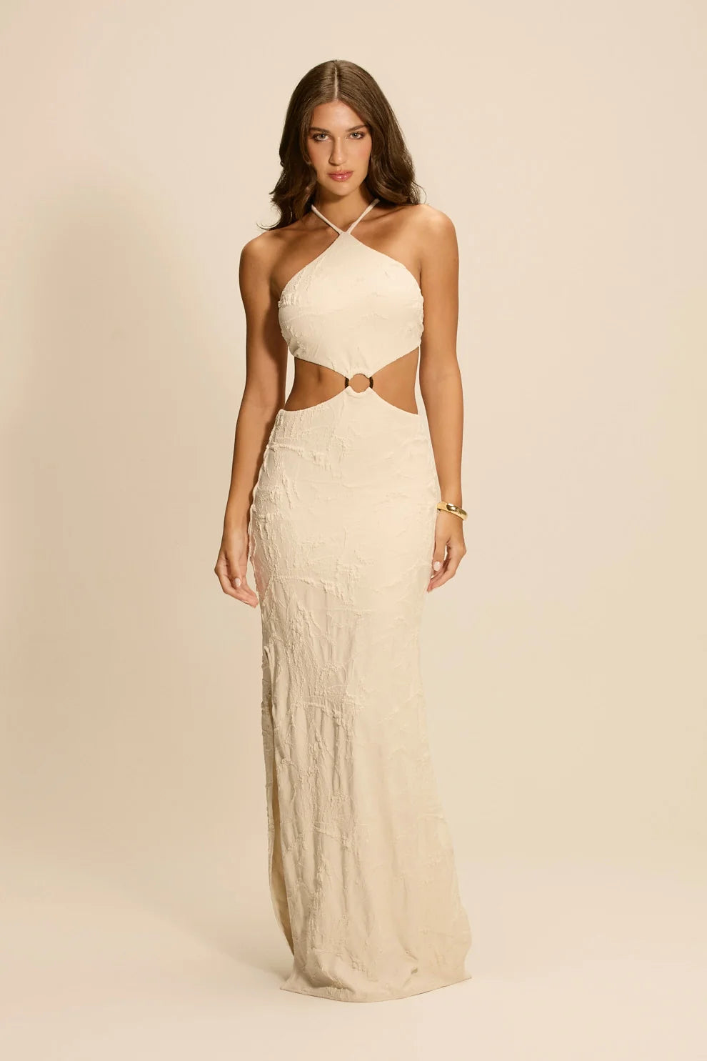 Tereza Off-White Maxi Dress - La Sirene