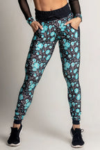 Legging Floral and Black Dream Fitness - WaveFit