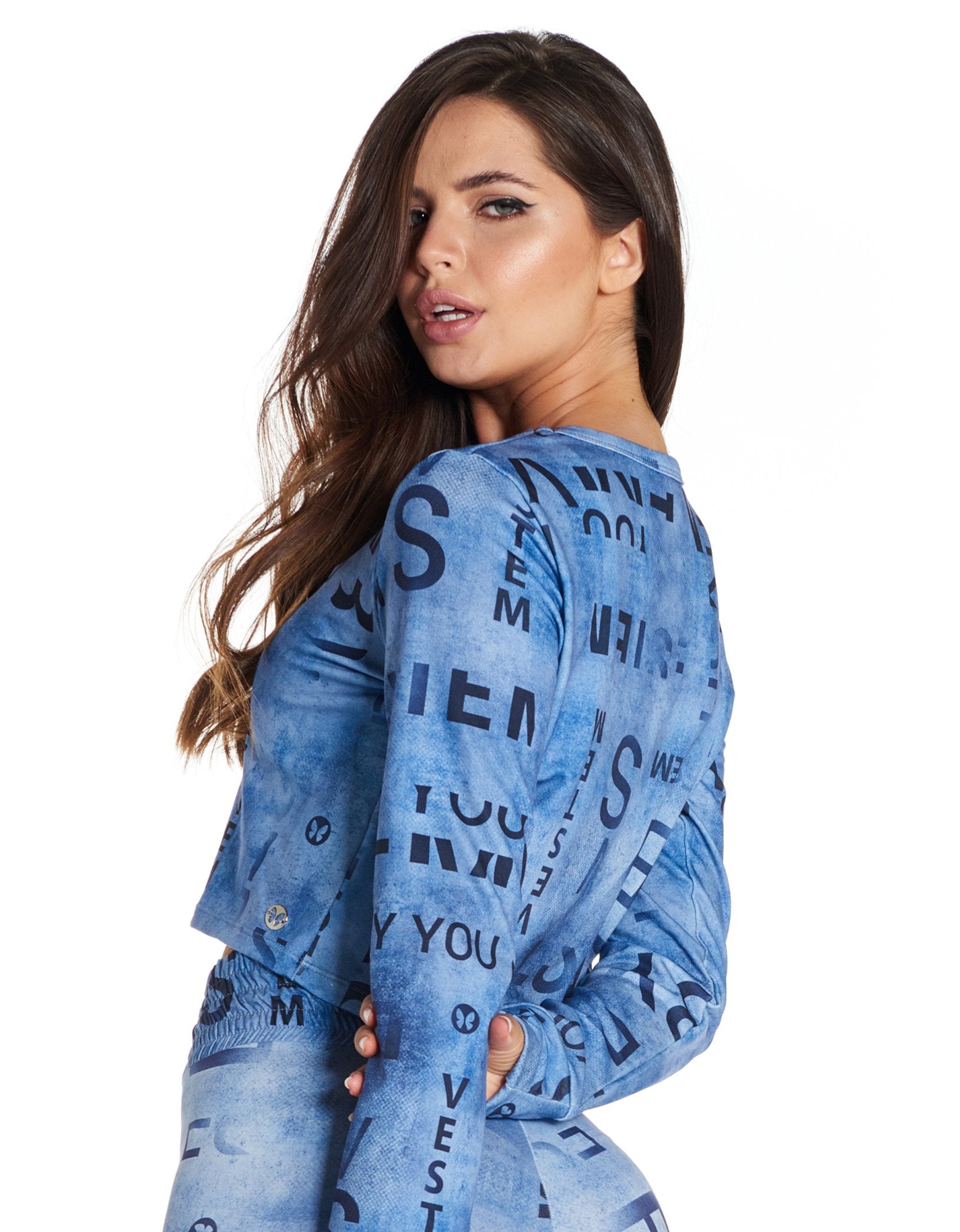 Blouse Long Sleeve Blue Hued - Vestem