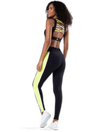 Leggings Fuso Fergata With Neon Yellow - Vestem - WaveFit