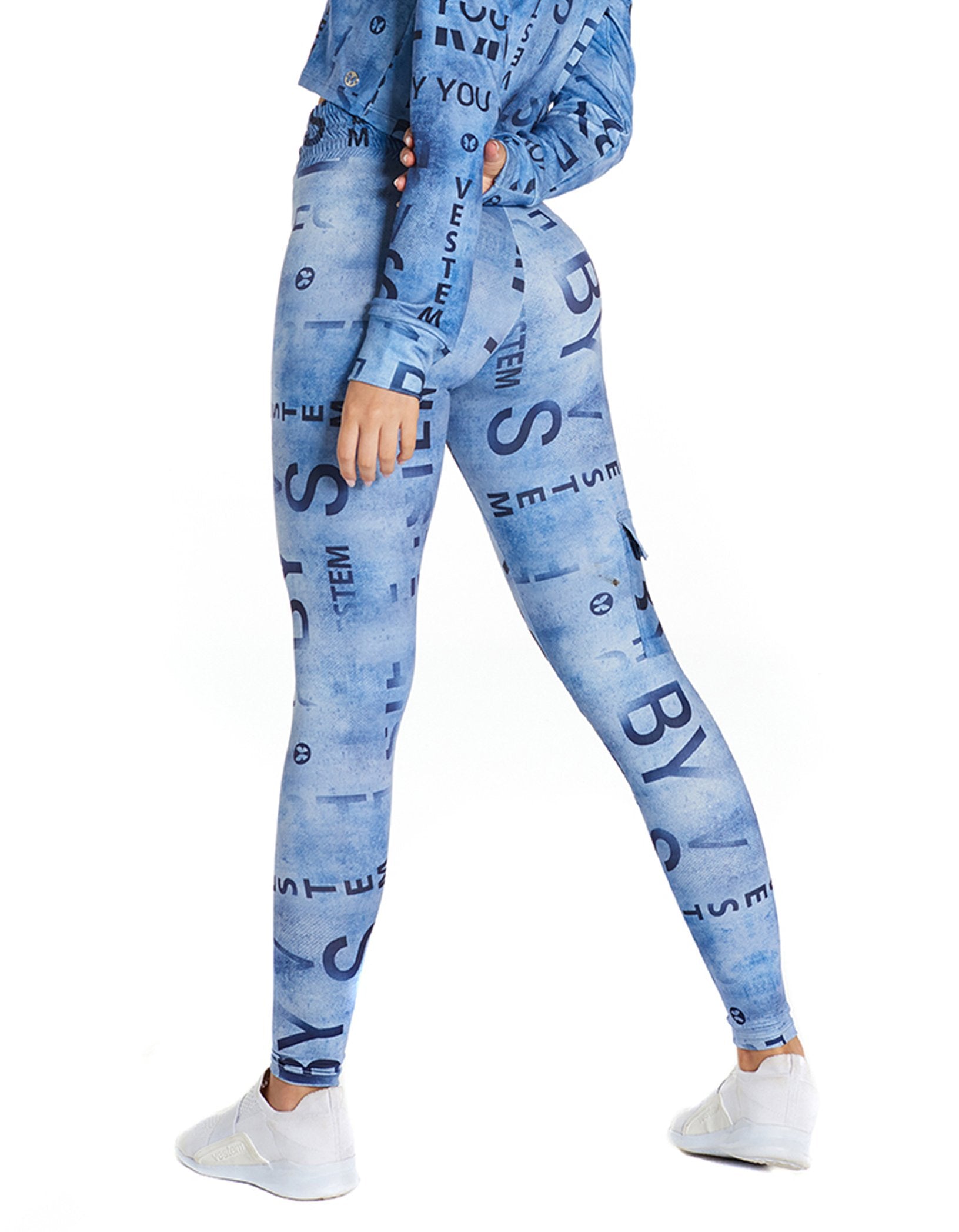 Legging Fuso Extreme Blue Denim - Vestem