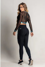 Legging Floral and Black Dream Fitness - WaveFit