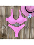 Bikini Karine Lastex Light Pink - Hypnotize Fashion Beach - WaveFit